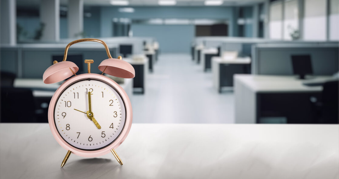 Clock on desk