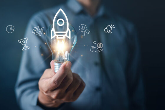 Product launch lightbulb