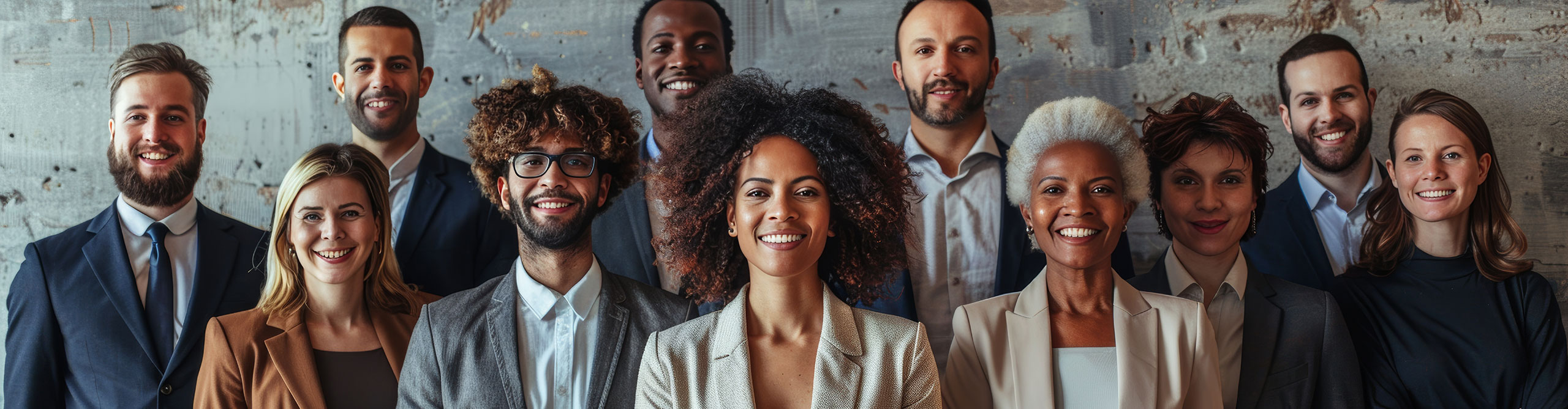 11 sales representatives smiling for group photo