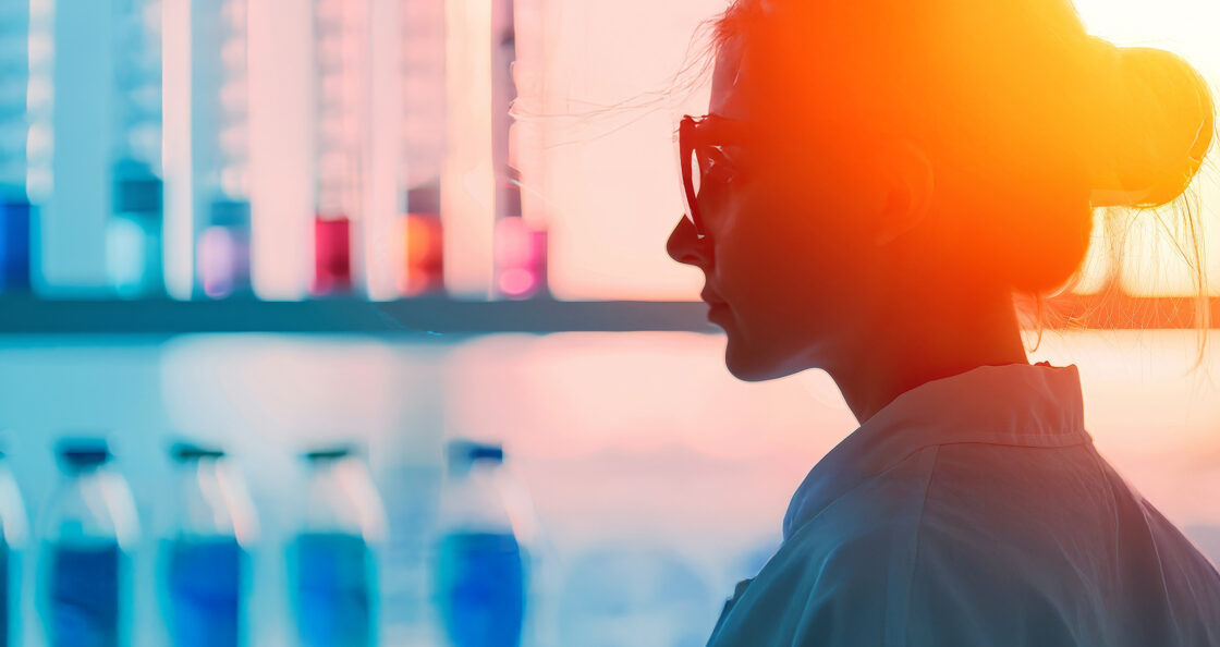 healthcare professional in lab