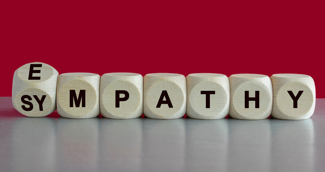 letter blocks changing from sympathy to empathy